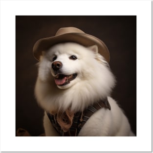 Cowboy Dog - Samoyed Posters and Art